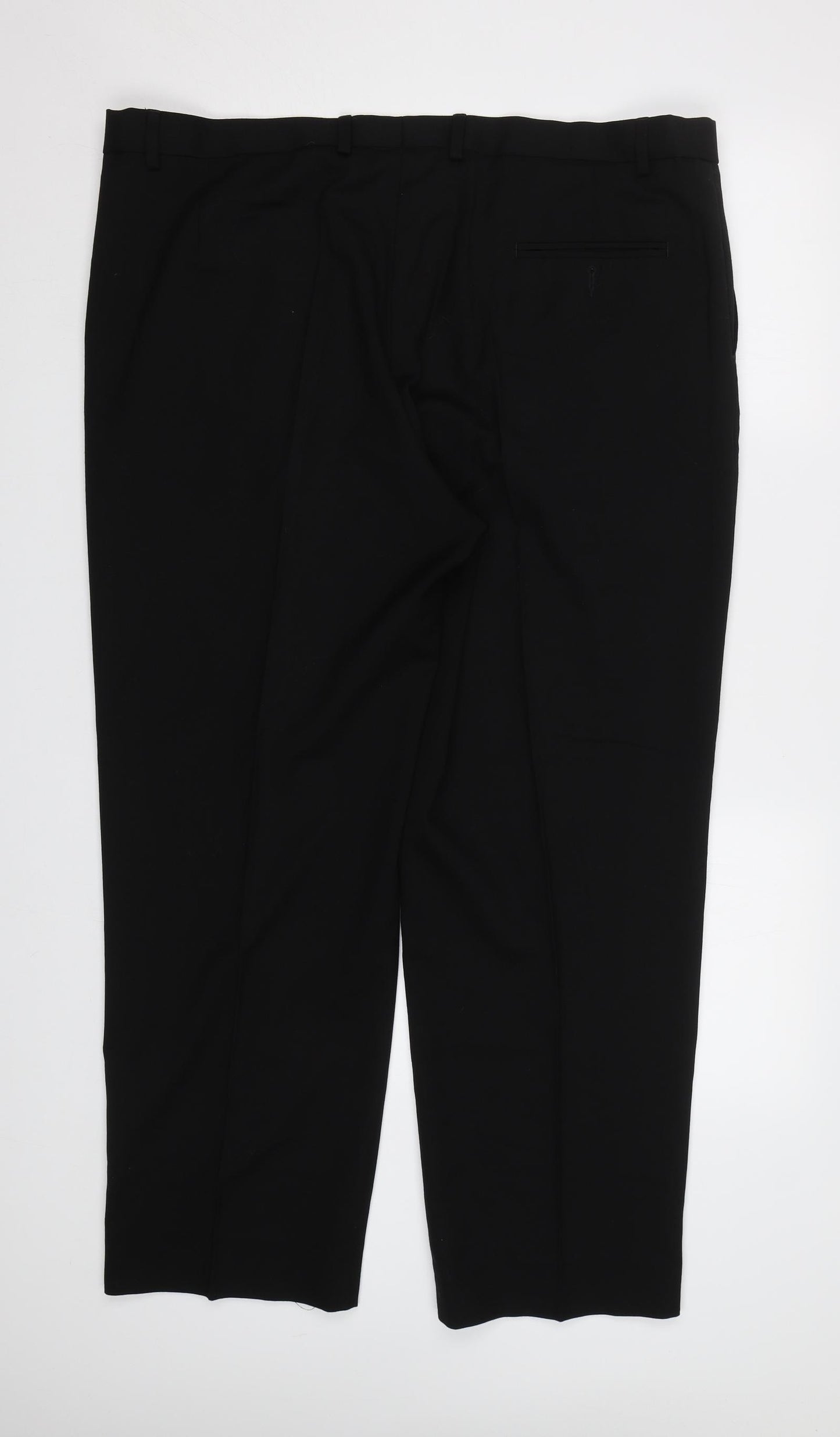 M&S Mens Black   Dress Pants Trousers Size 42 L31 in
