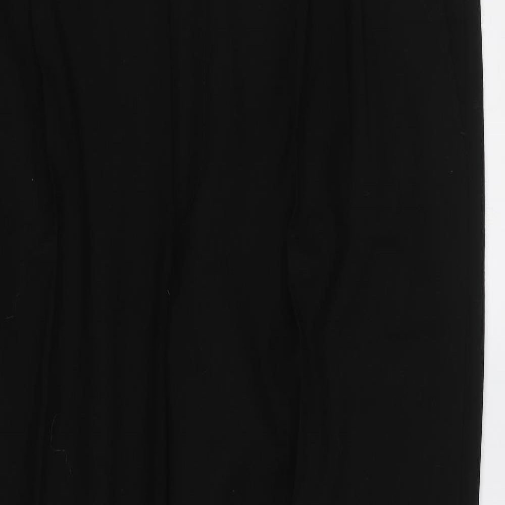 M&S Mens Black   Dress Pants Trousers Size 42 L31 in