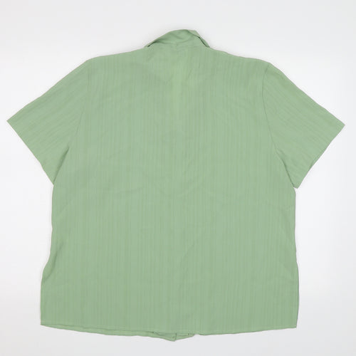 Lauren Duvar Womens Green   Basic Button-Up Size 20