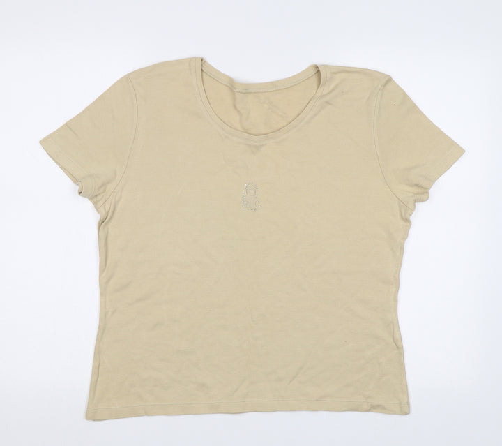 Mackays Womens Beige   Basic Polo Size XL