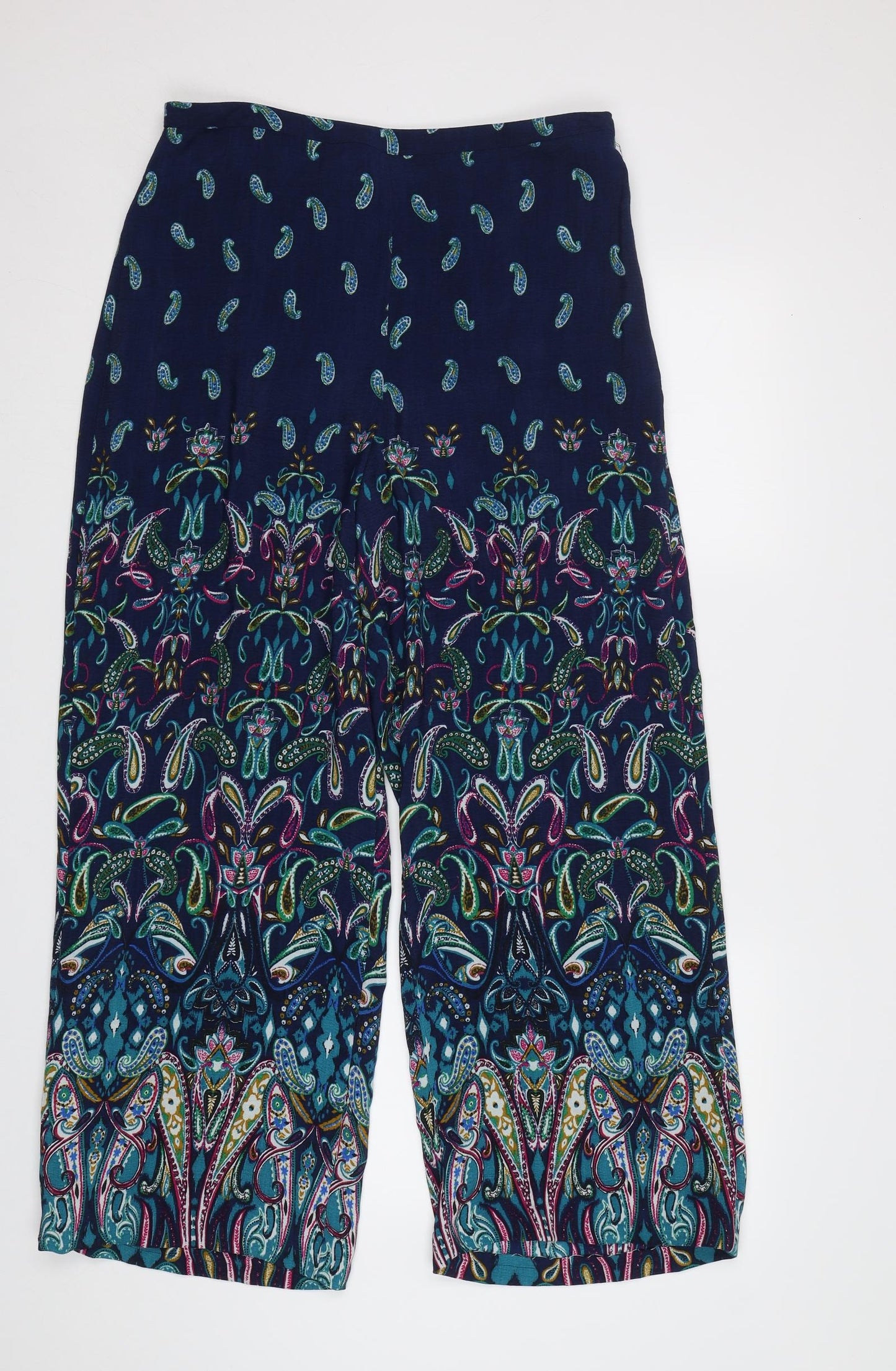 Monsoon Womens Green Paisley  Trousers  Size 12 L27 in