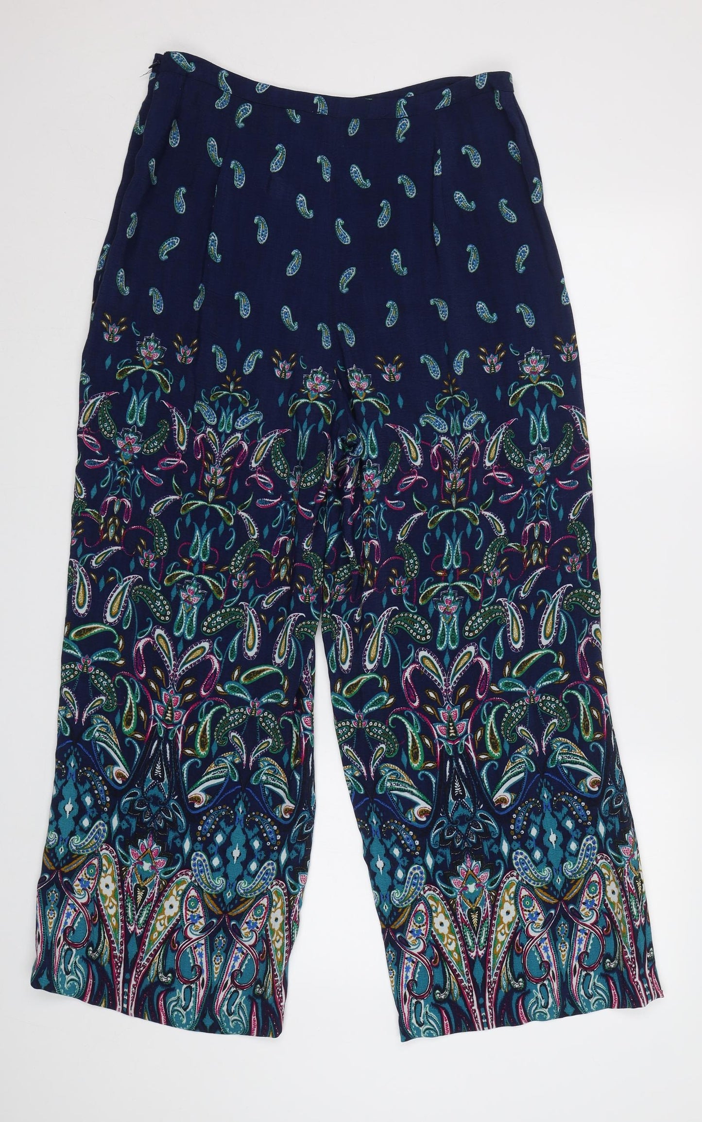 Monsoon Womens Green Paisley  Trousers  Size 12 L27 in
