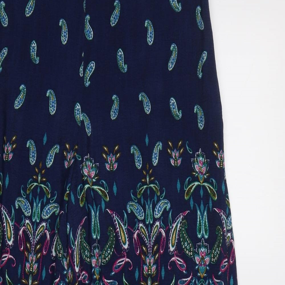 Monsoon Womens Green Paisley  Trousers  Size 12 L27 in