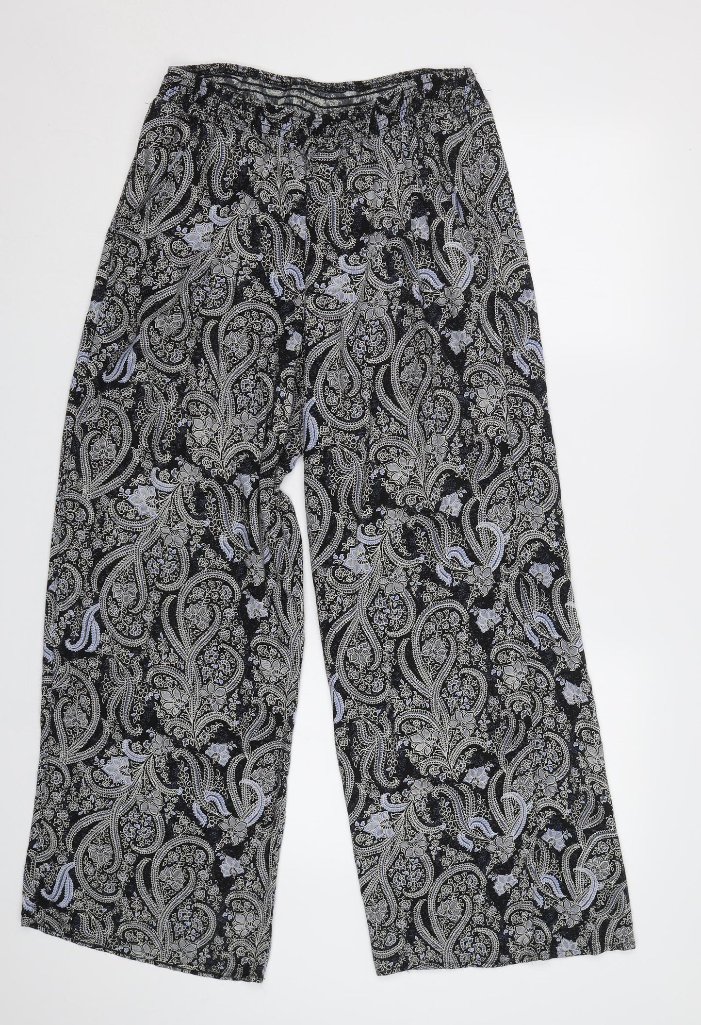 George Womens Blue Paisley  Trousers  Size 10 L28 in