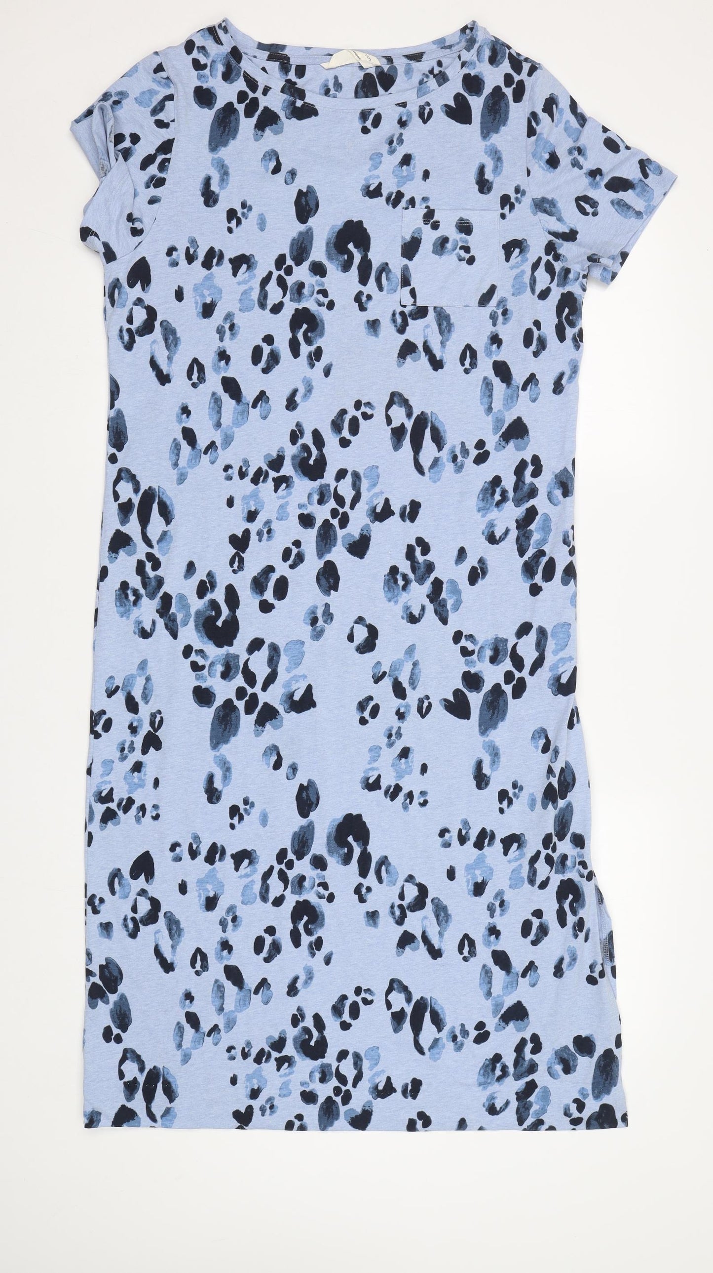 M&S Womens Blue Animal Print  Chemise Dress Size 12