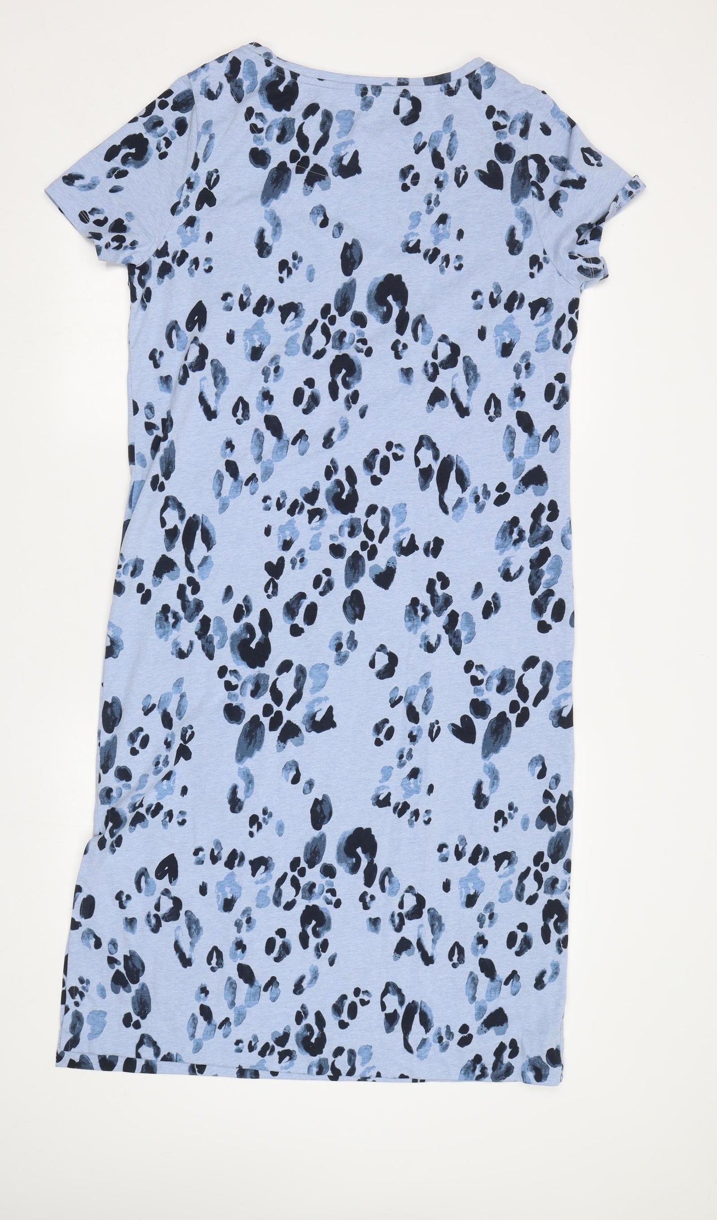 M&S Womens Blue Animal Print  Chemise Dress Size 12