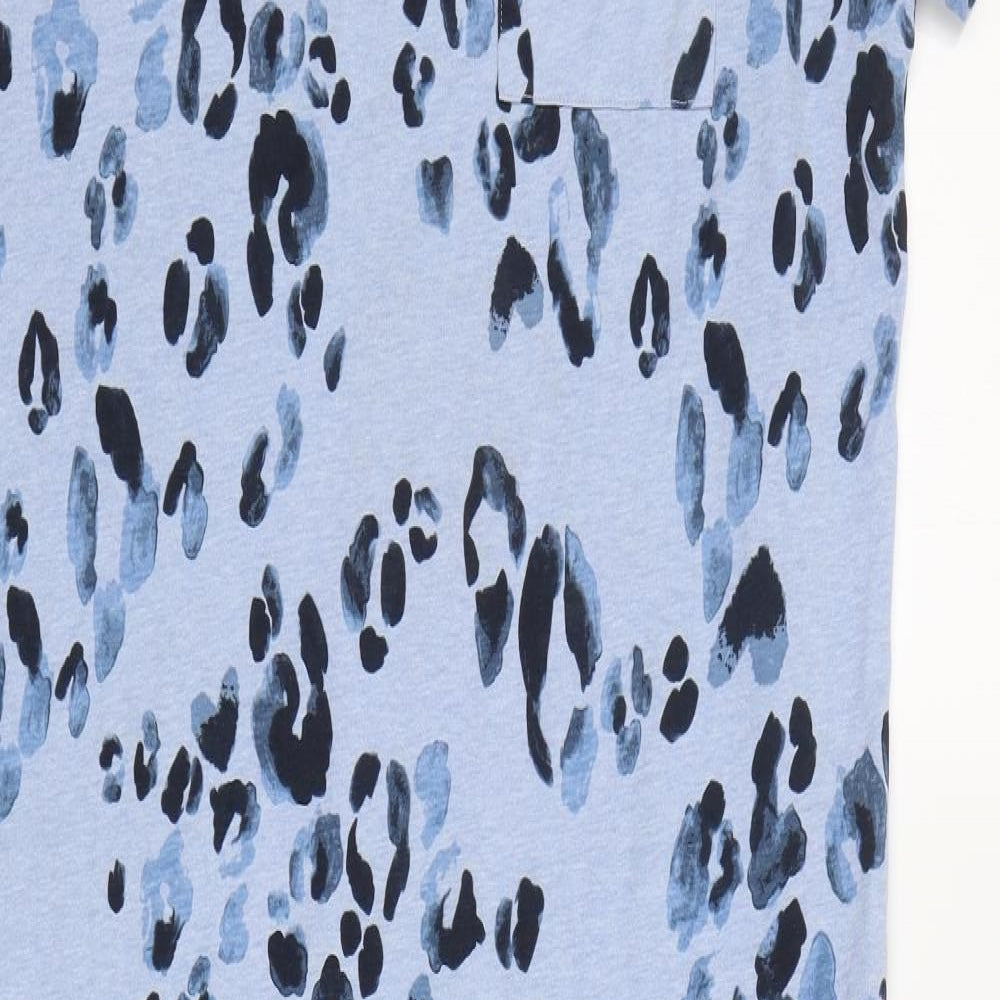 M&S Womens Blue Animal Print  Chemise Dress Size 12