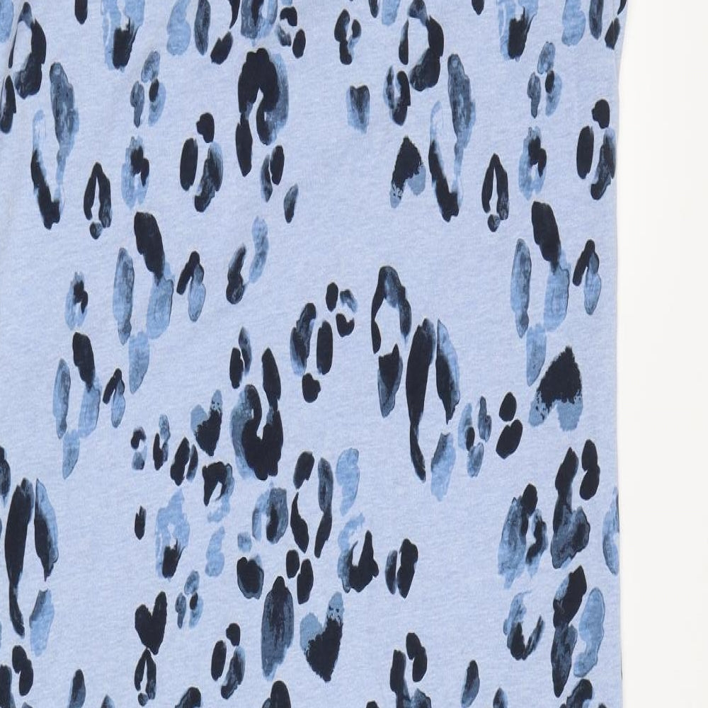 M&S Womens Blue Animal Print  Chemise Dress Size 12