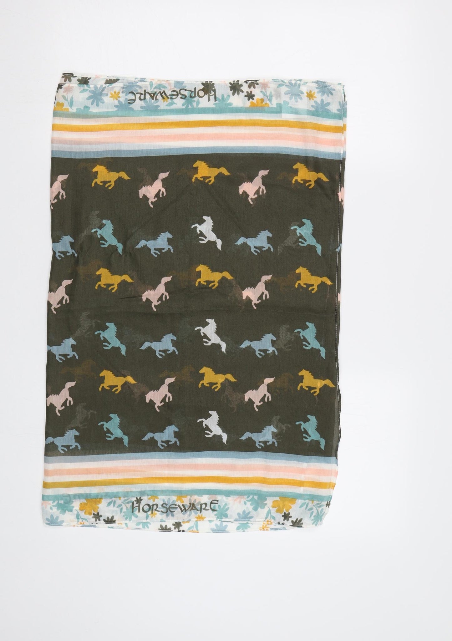 Horseware Womens Green Striped   Scarf