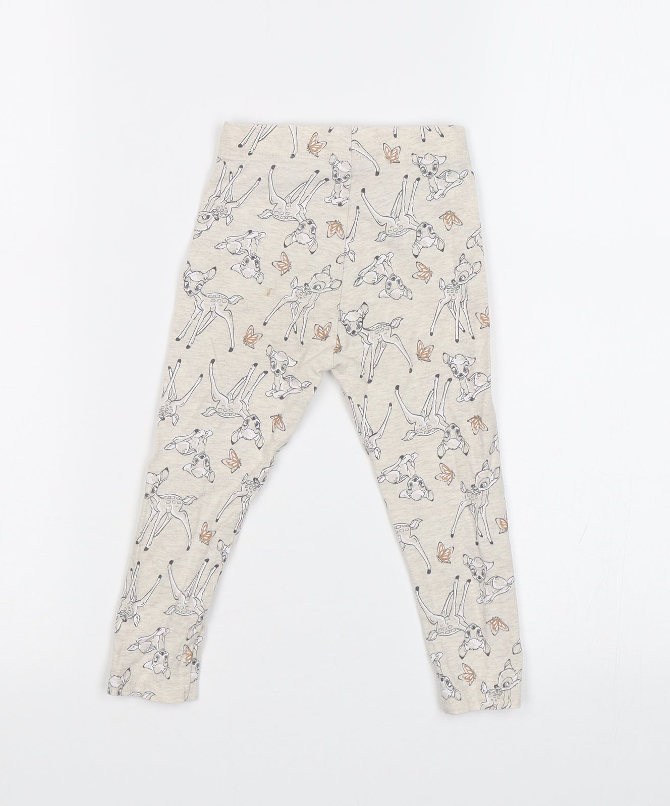 George Girls Beige   Jegging Trousers Size 2 Years - Bambi Disney