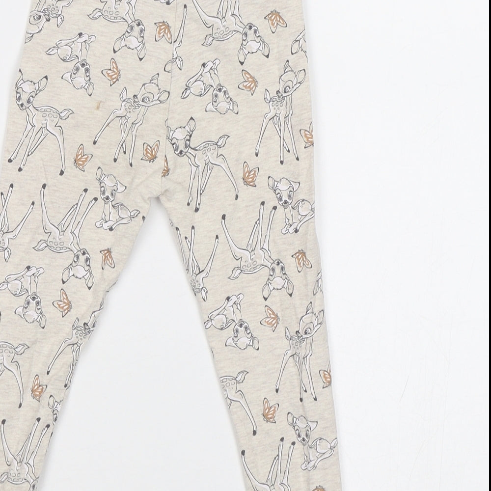George Girls Beige   Jegging Trousers Size 2 Years - Bambi Disney