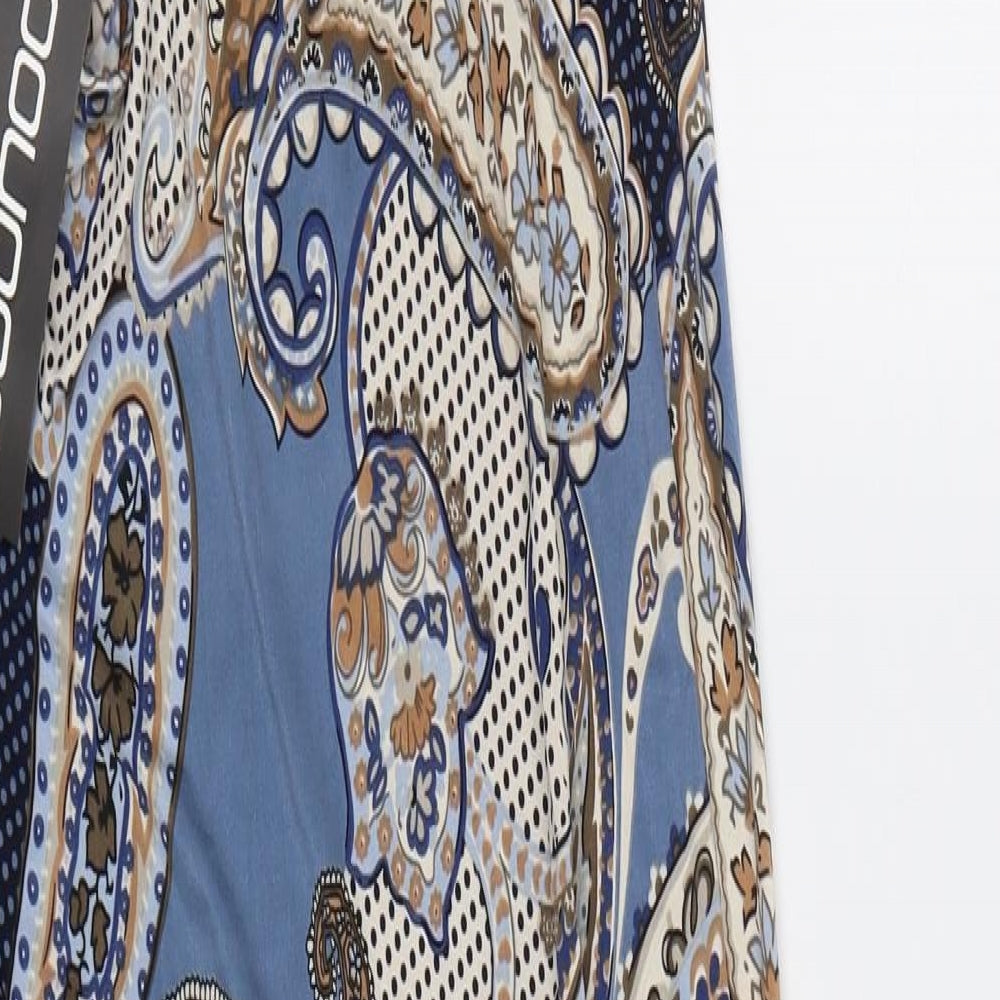 Boohoo Womens Blue Paisley  Maxi  Size 14