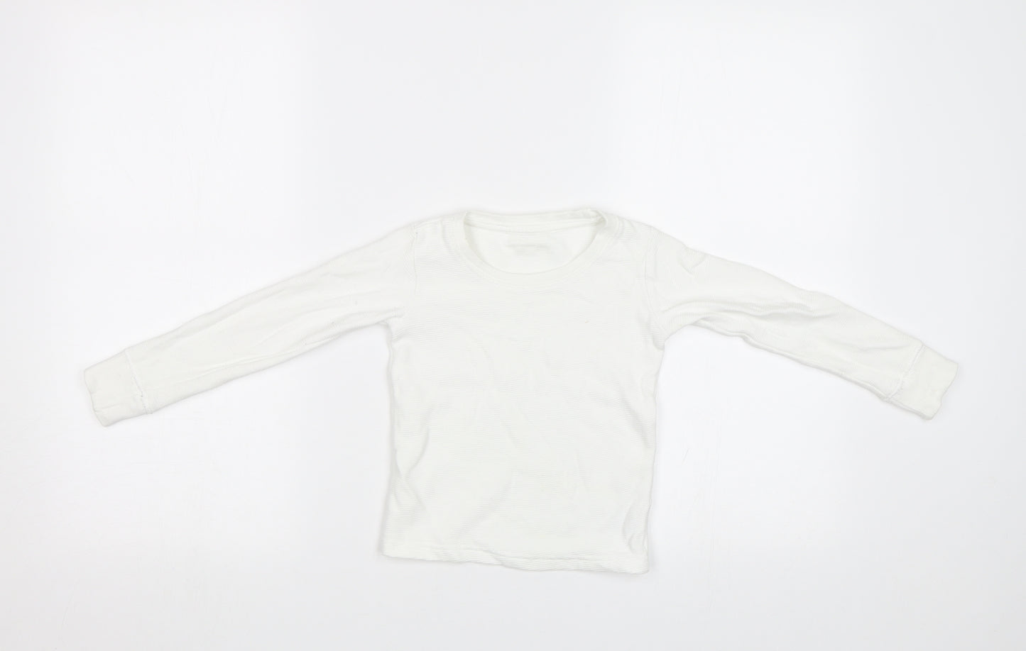Juniors Girls White   Basic Blouse Size 6-7 Years