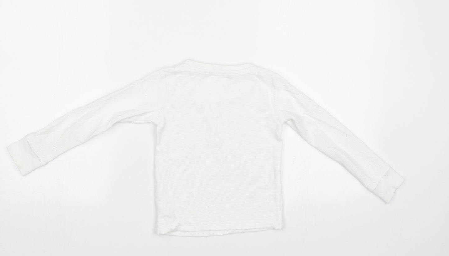 Juniors Girls White   Basic Blouse Size 6-7 Years
