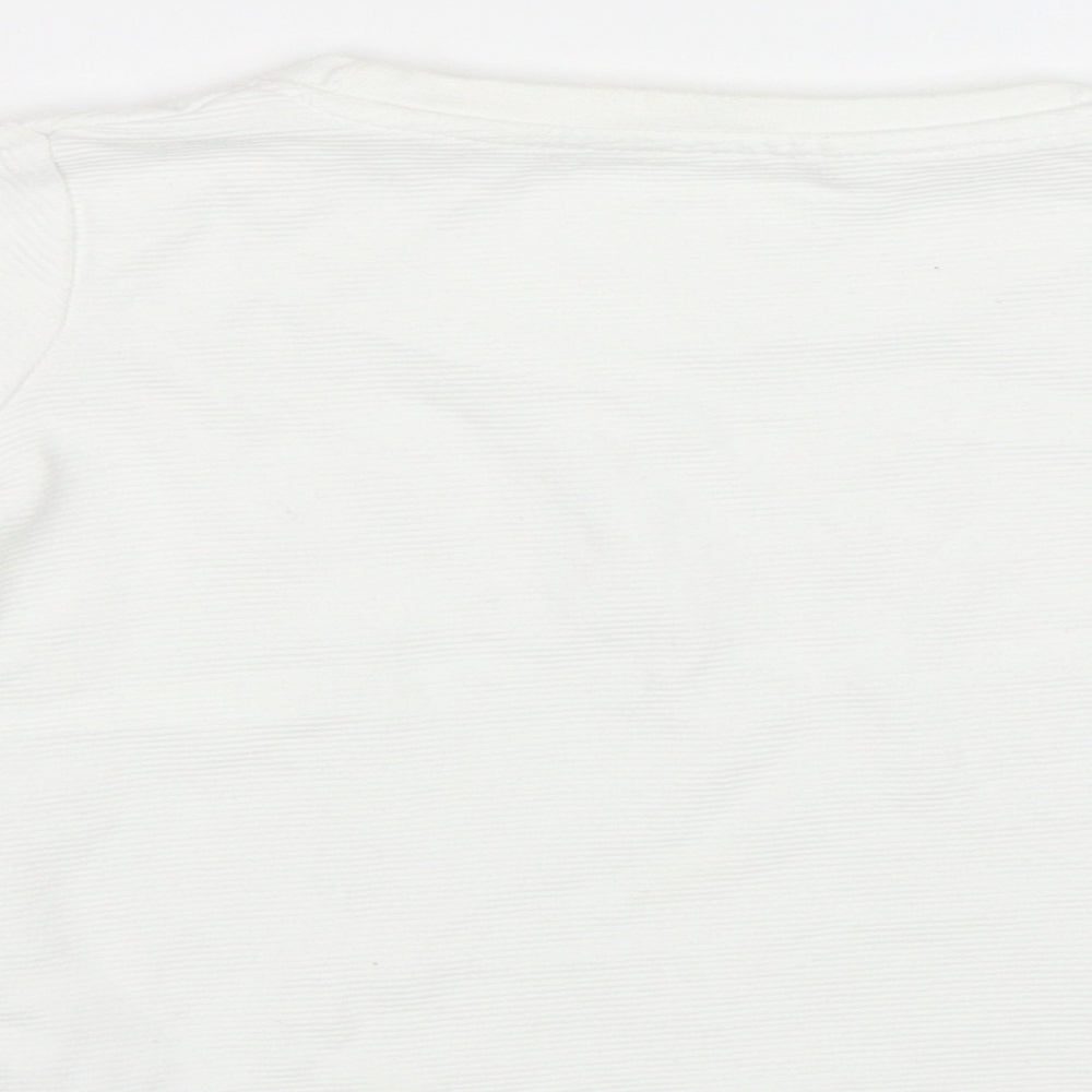 Juniors Girls White   Basic Blouse Size 6-7 Years