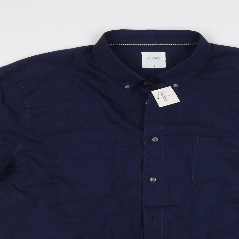 Burton Mens Blue    Button-Up Size L