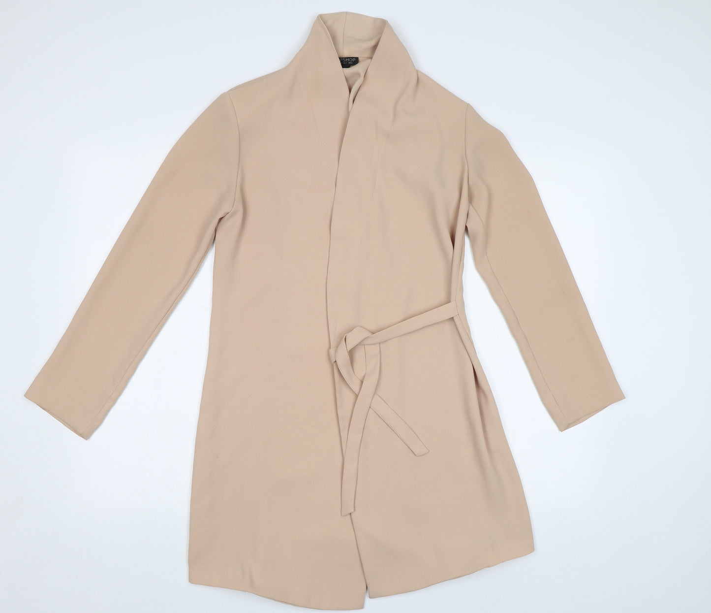 Topshop Womens Beige   Overcoat Blazer Size 6