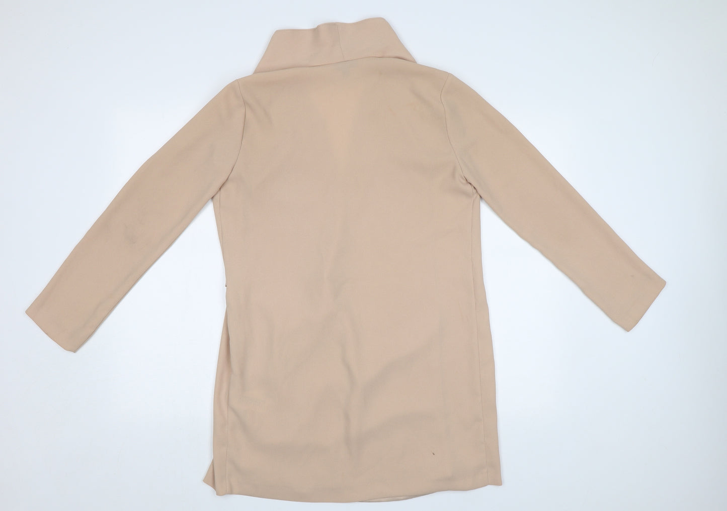 Topshop Womens Beige   Overcoat Blazer Size 6