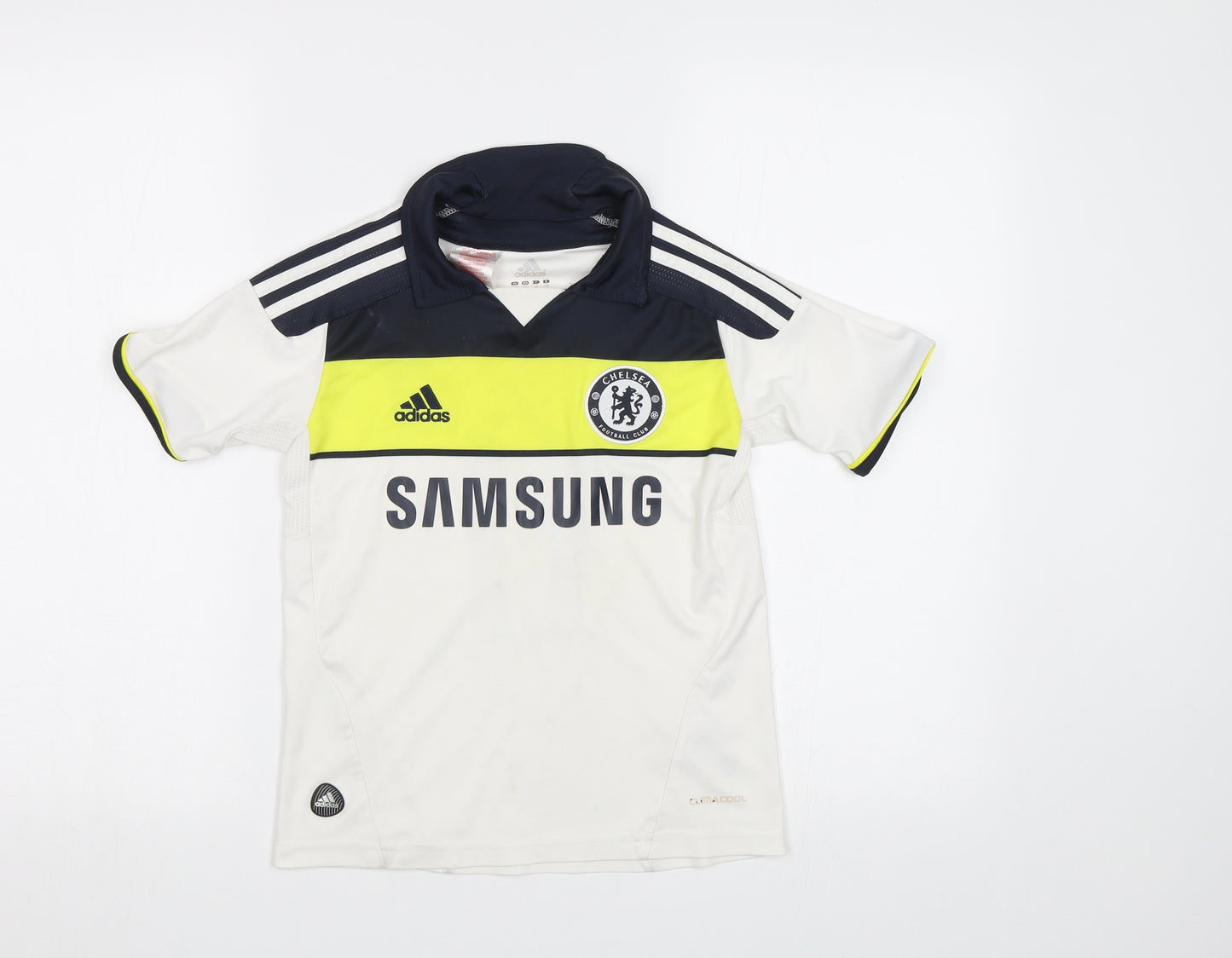 adidas Boys White   Basic T-Shirt Size 7-8 Years  - Drogba