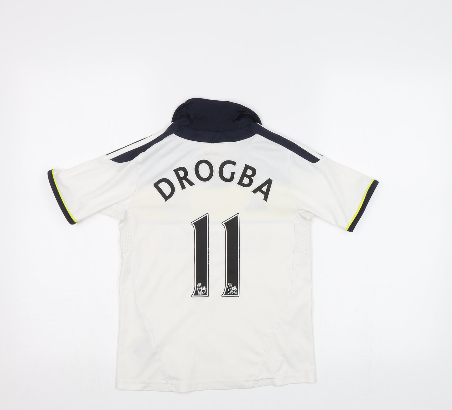 adidas Boys White   Basic T-Shirt Size 7-8 Years  - Drogba