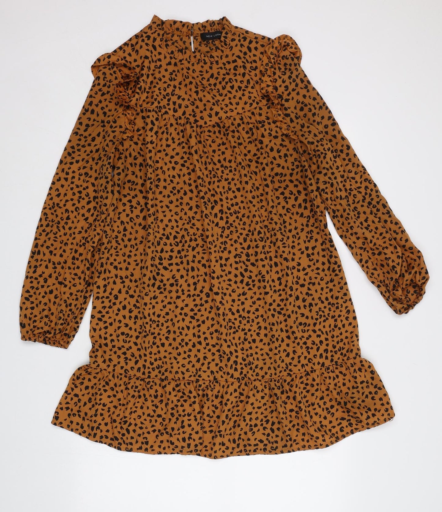 New Look Womens Orange Animal Print  A-Line  Size 12