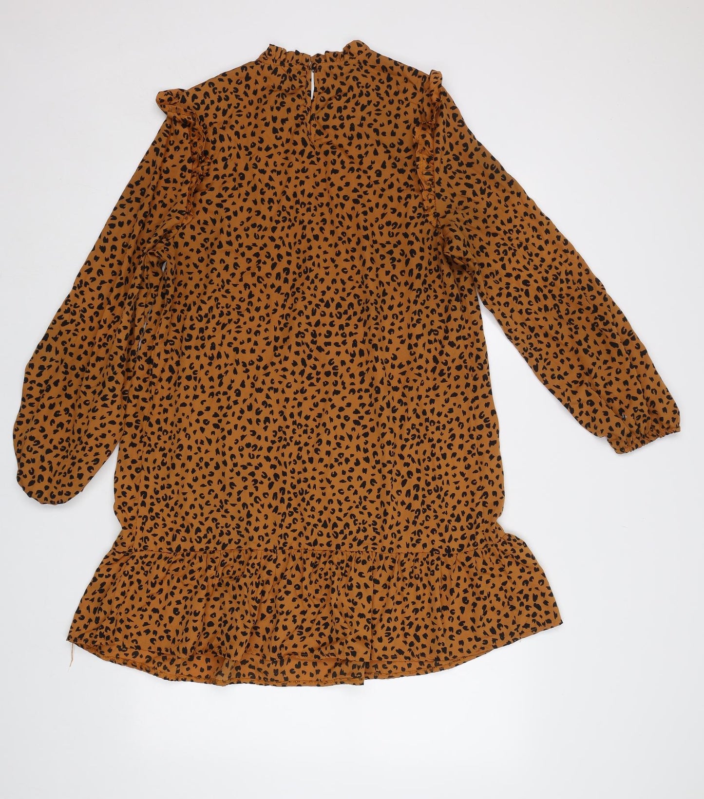 New Look Womens Orange Animal Print  A-Line  Size 12