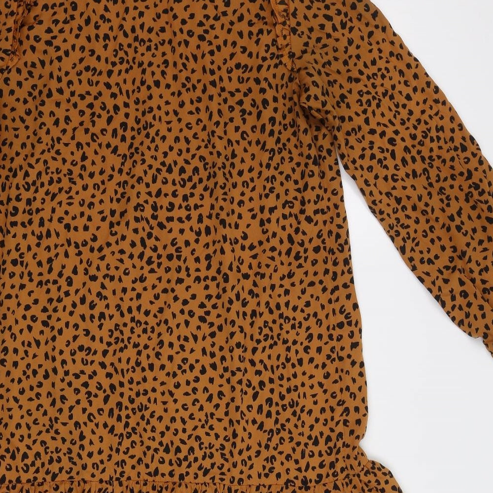 New Look Womens Orange Animal Print  A-Line  Size 12