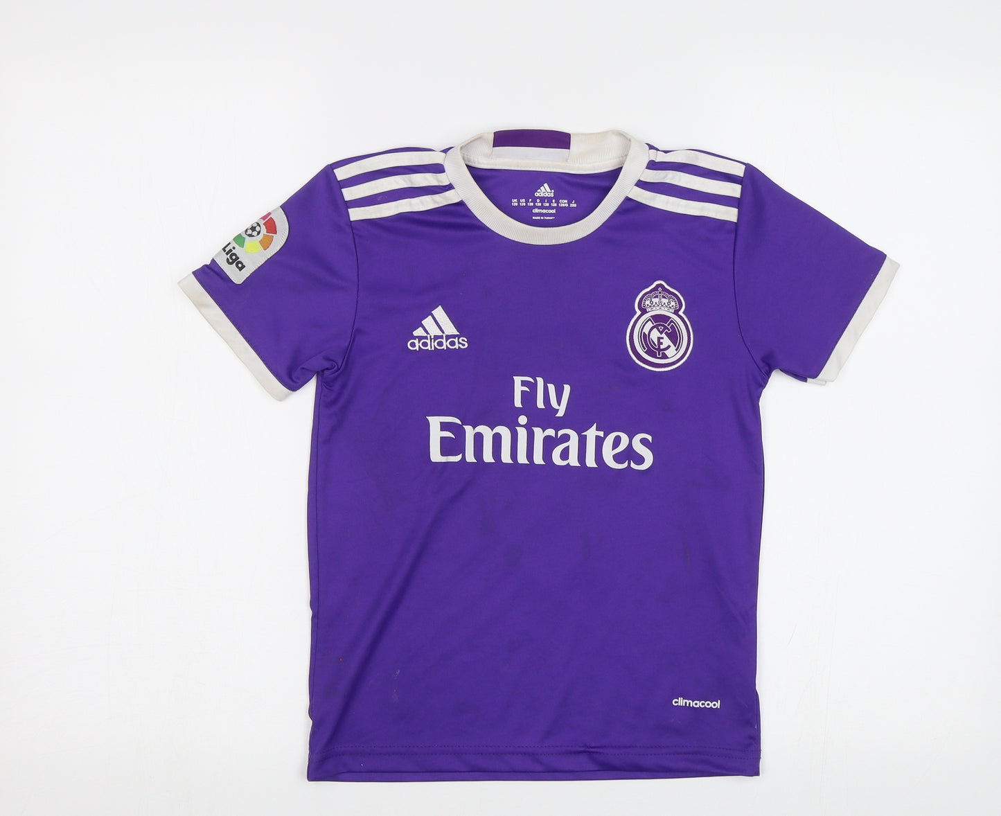 adidas Boys Purple   Basic T-Shirt Size 6-7 Years  - Ronaldo