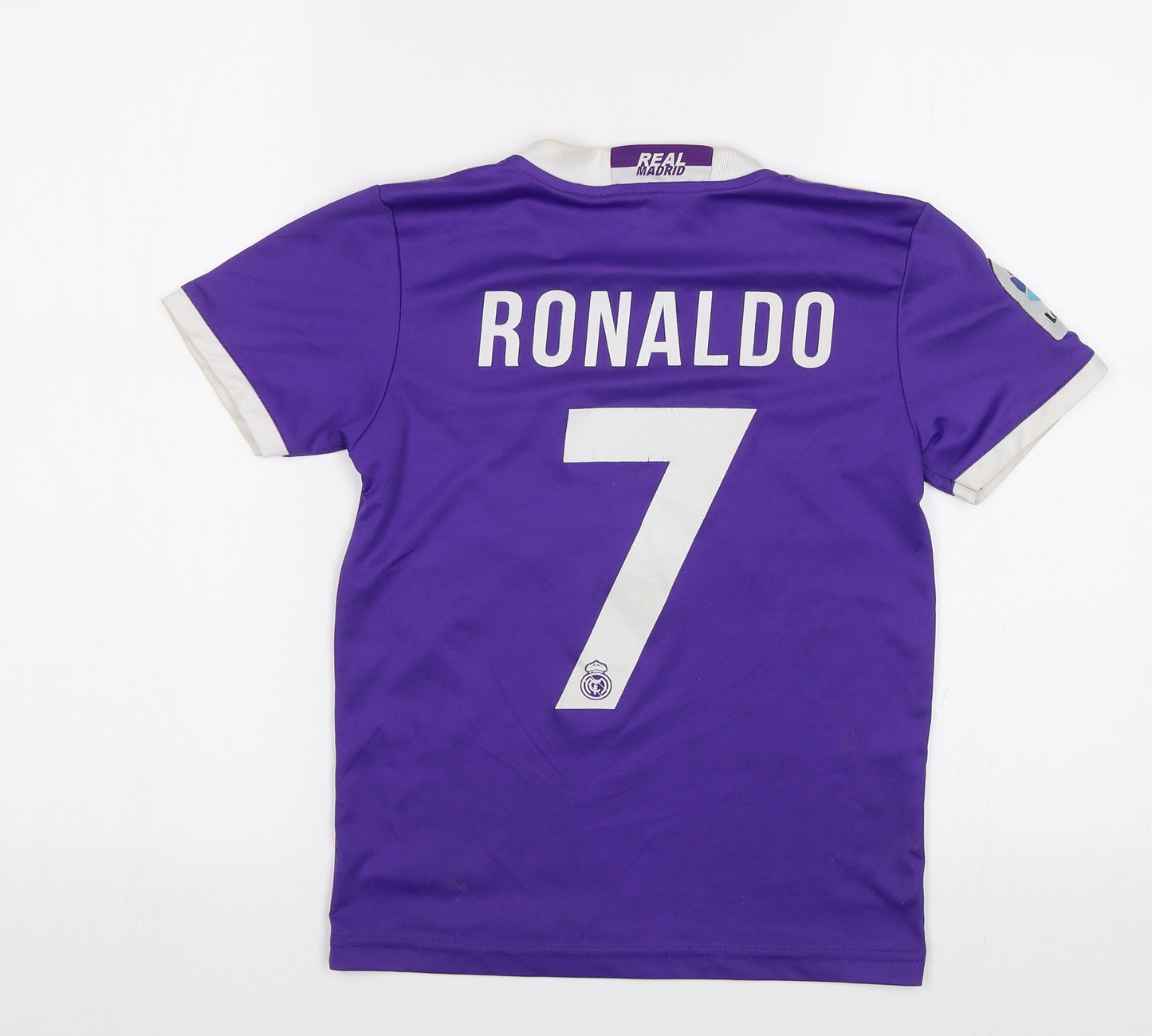 adidas Boys Purple   Basic T-Shirt Size 6-7 Years  - Ronaldo