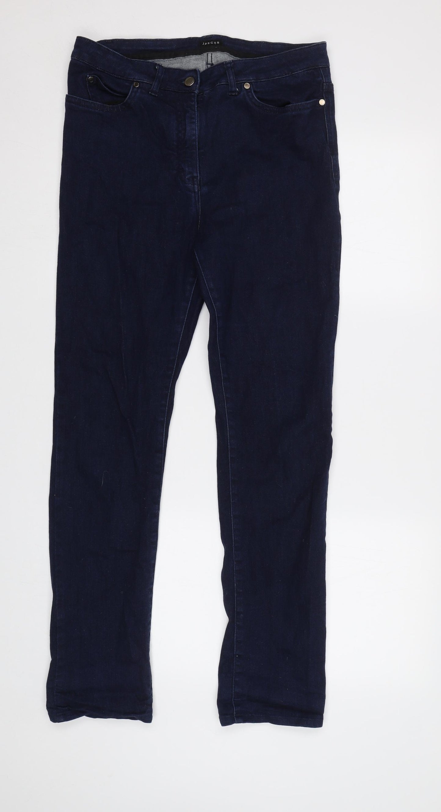 Jaeger Womens Blue   Straight Jeans Size 12 L30 in