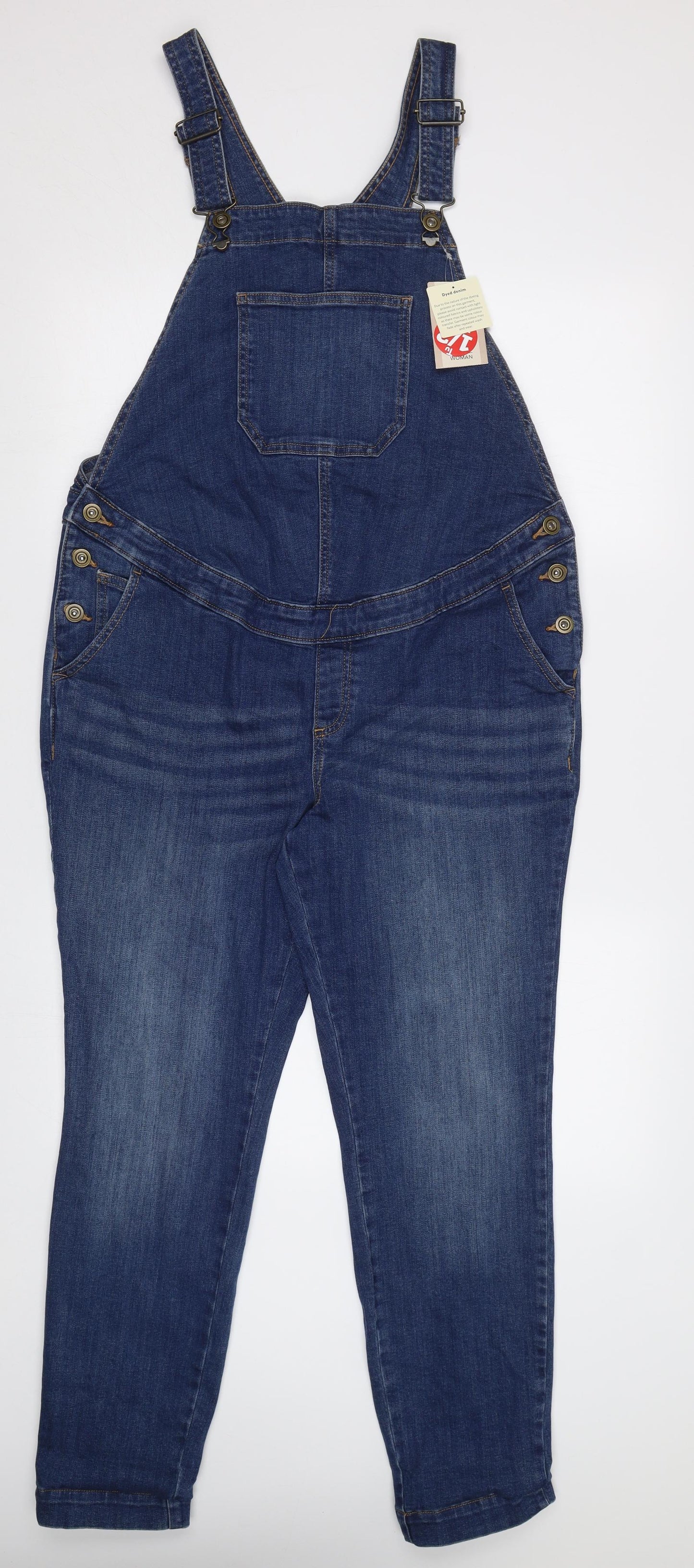 TU Womens Blue   Dungarees Trousers Size 14 L28 in - Maternity