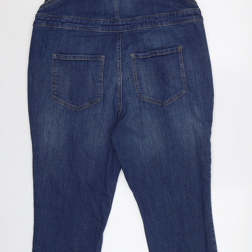 TU Womens Blue   Dungarees Trousers Size 14 L28 in - Maternity