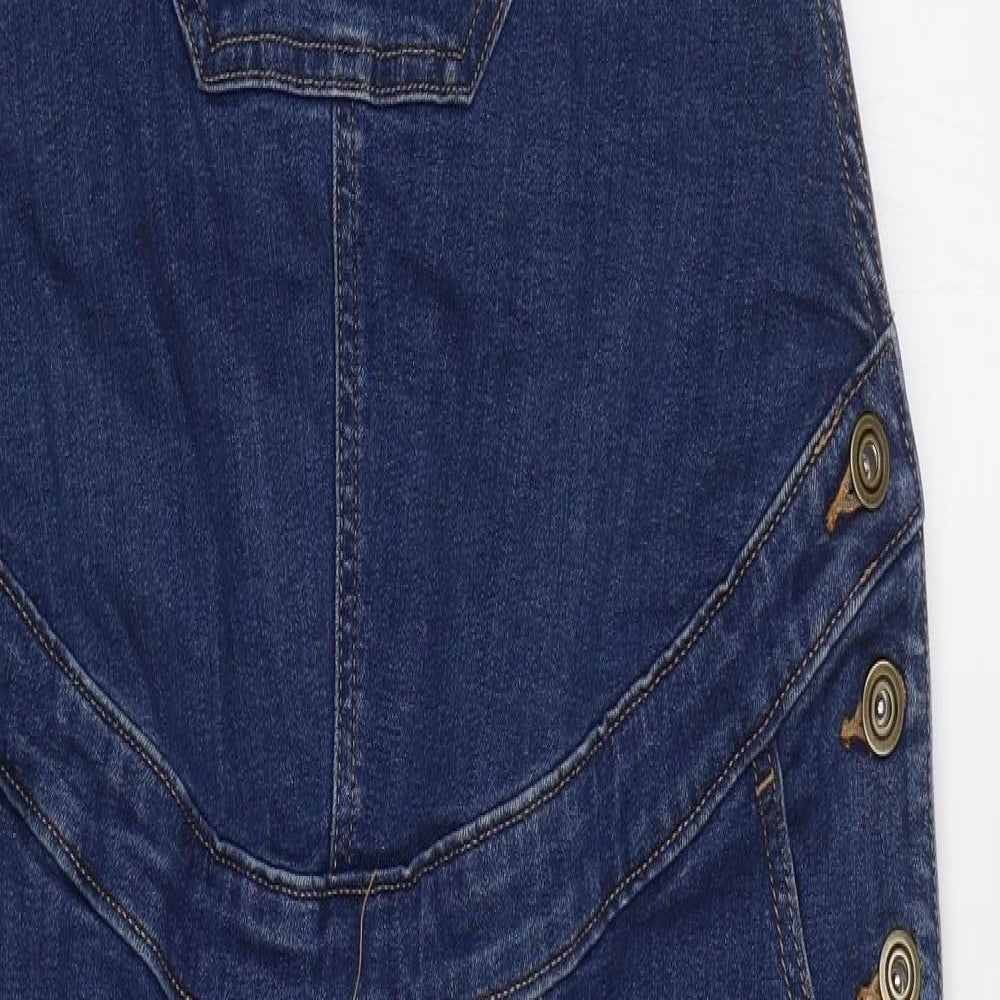 TU Womens Blue   Dungarees Trousers Size 14 L28 in - Maternity