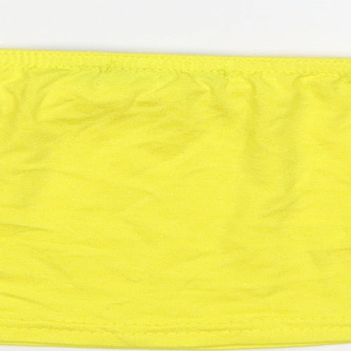 Boohoo Womens Yellow   Cropped Blouse Size 6  - Boob Tube
