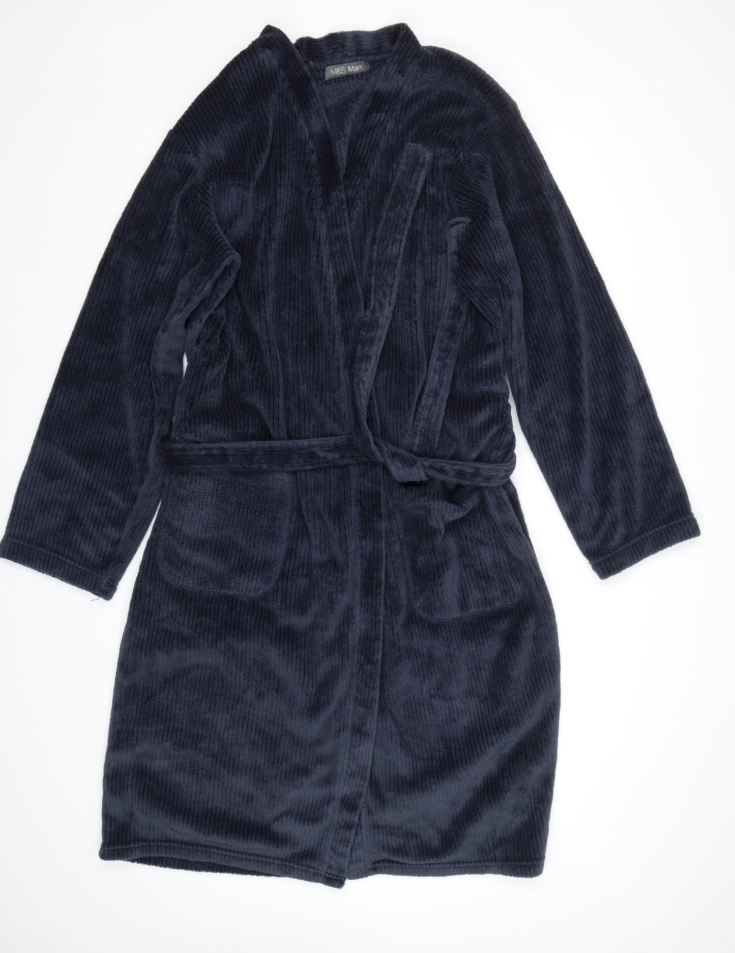 M&S Mens Blue    Robe Size L