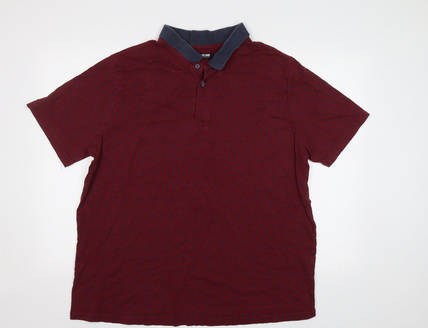 Jacamo Mens Purple Floral   Polo Size XL