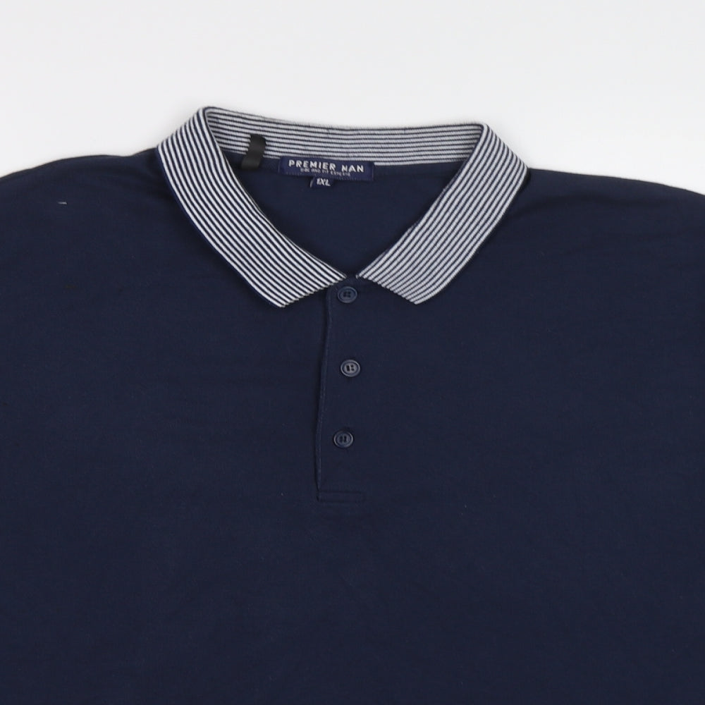 Premier Man Mens Blue    Polo Size XL