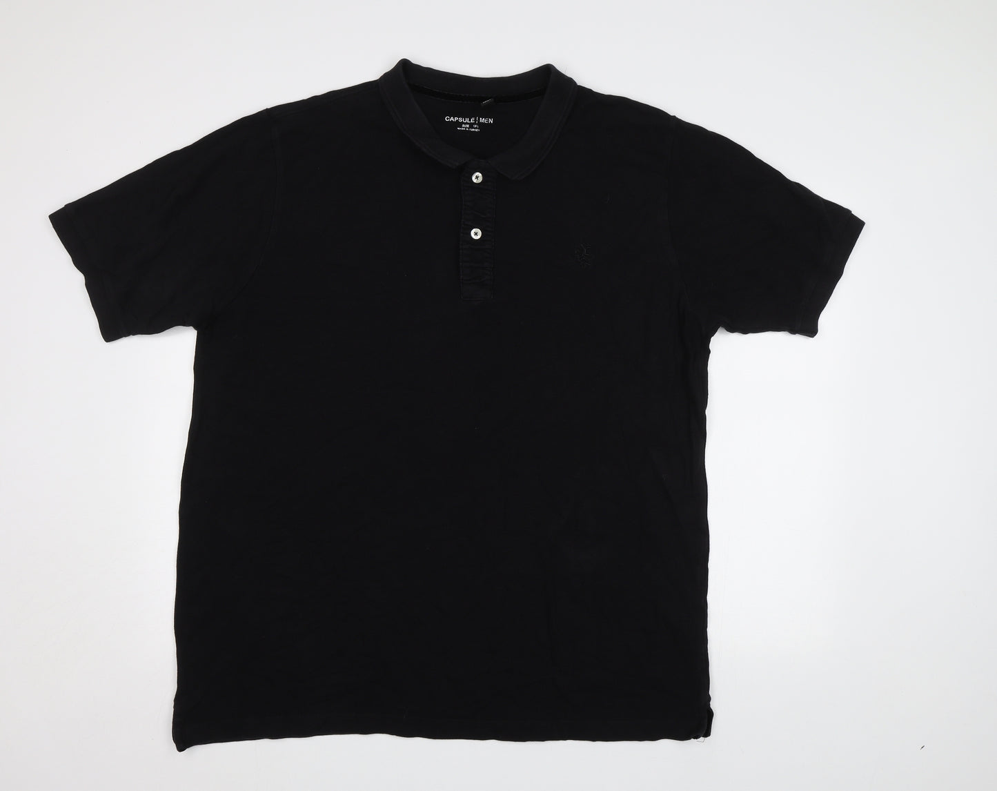 Capsule Mens Black    Polo Size XL