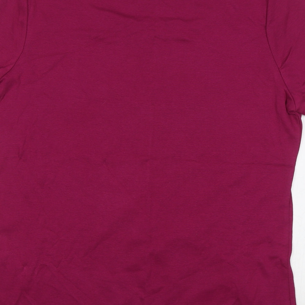 Savoir Womens Pink Floral  Basic T-Shirt Size 20
