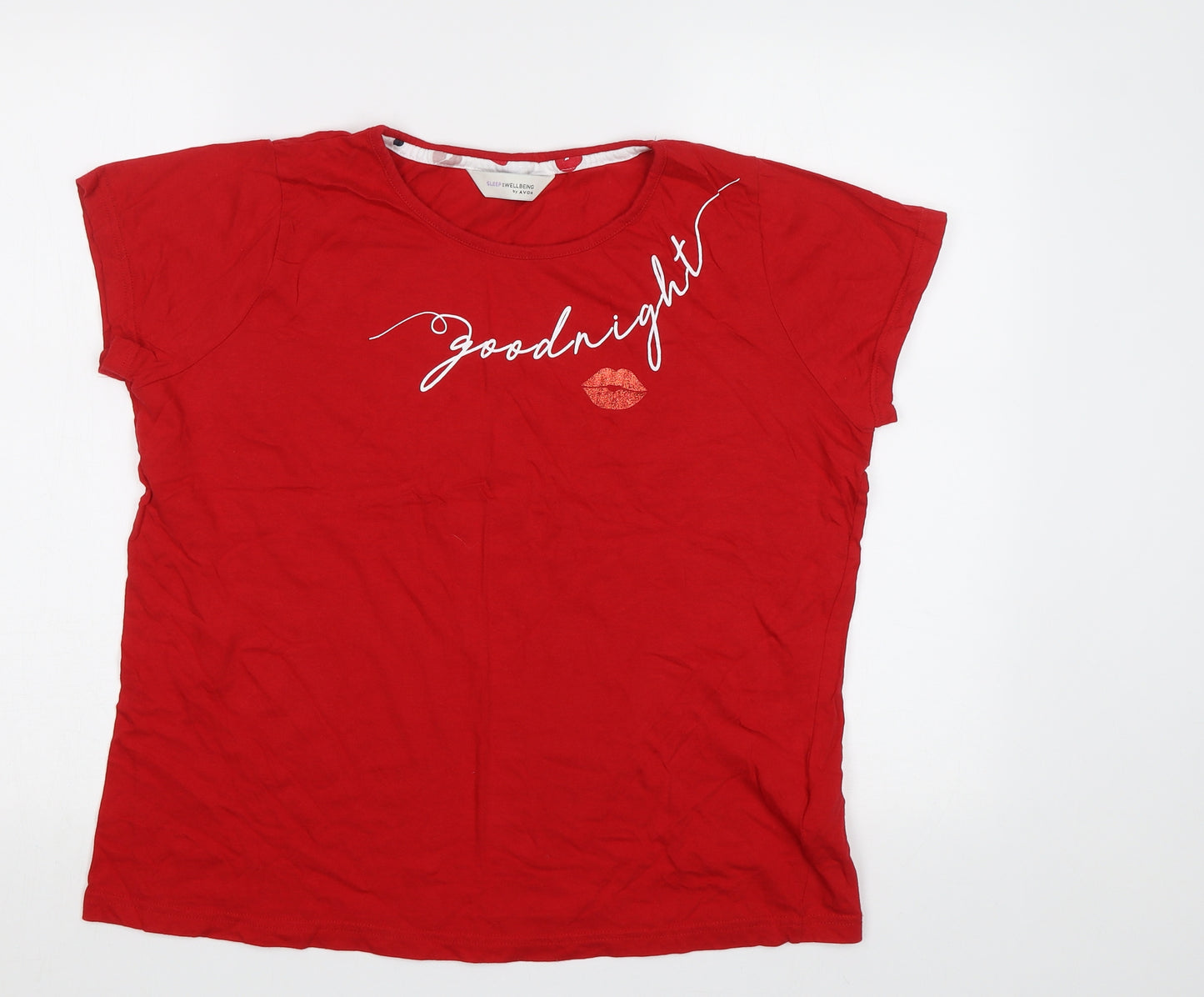 Avon Womens Red   Top Pyjama Top Size L  - Goodnight
