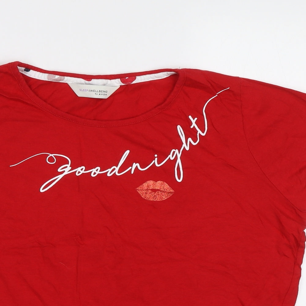 Avon Womens Red   Top Pyjama Top Size L  - Goodnight