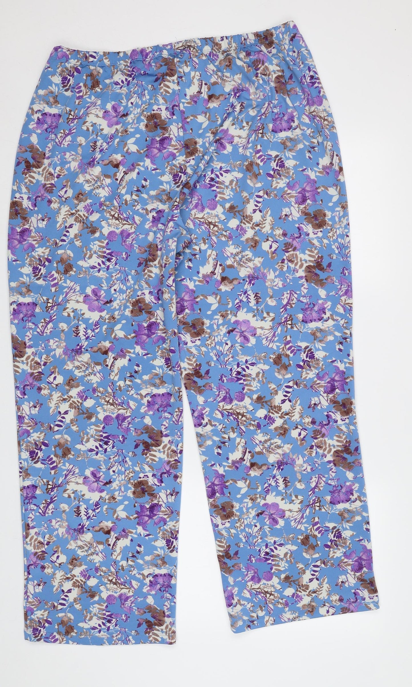 Anthony Studio Womens Blue Floral   Pyjama Pants Size XL