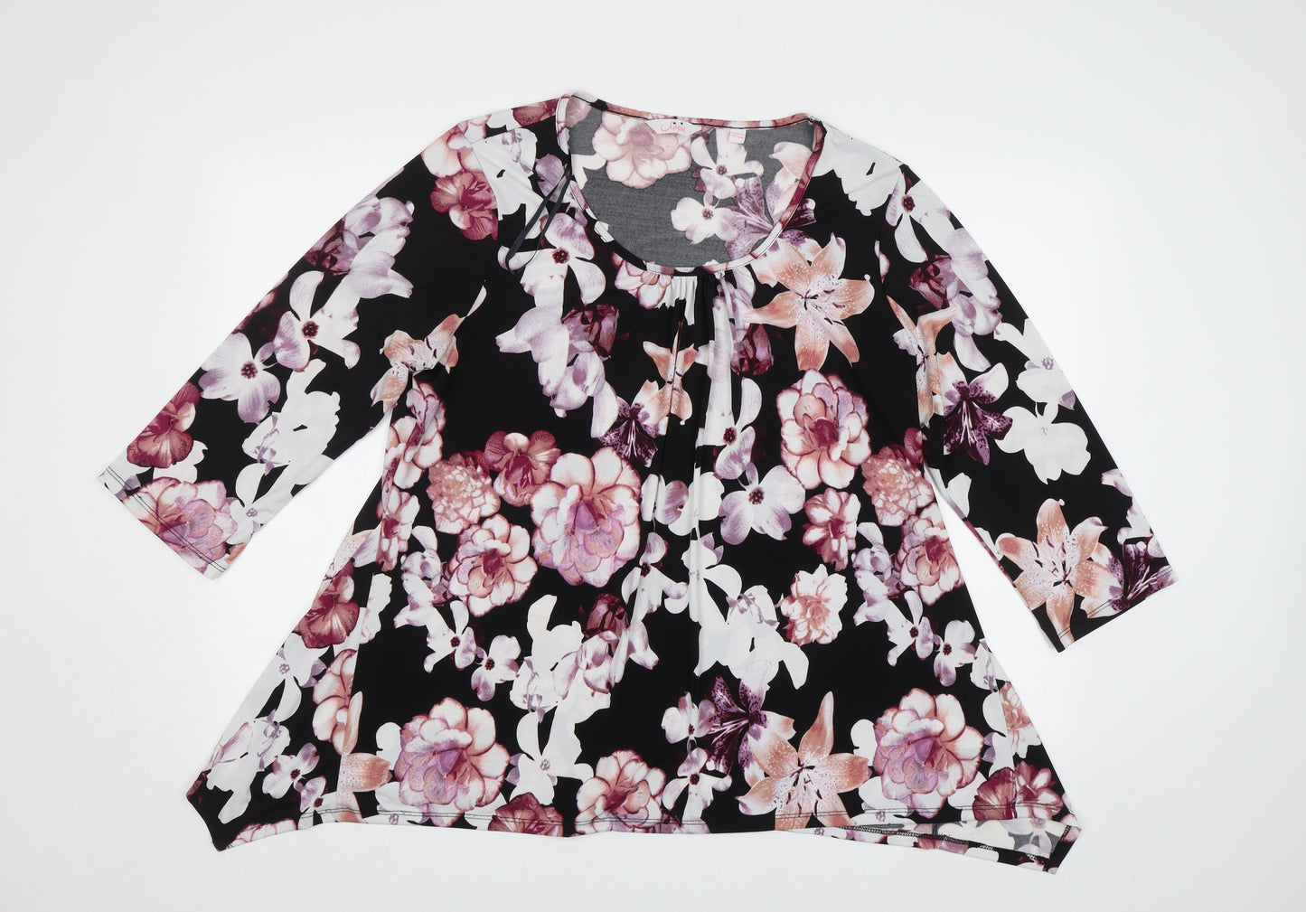 Julipa Womens Multicoloured Floral  Tunic Blouse Size 18