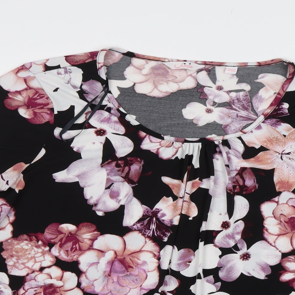 Julipa Womens Multicoloured Floral  Tunic Blouse Size 18