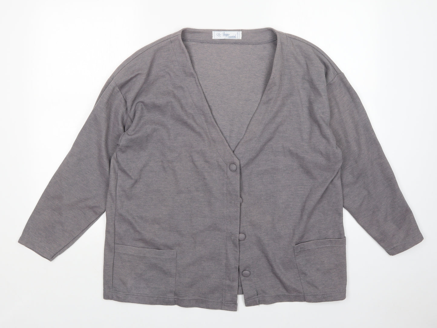 Design Essentials Womens Grey   Cardigan Jumper One Size