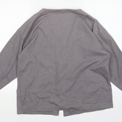 Design Essentials Womens Grey   Cardigan Jumper One Size