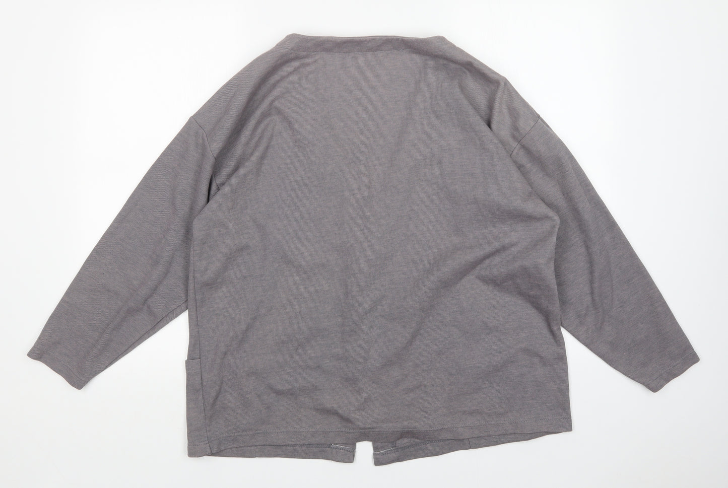Design Essentials Womens Grey   Cardigan Jumper One Size