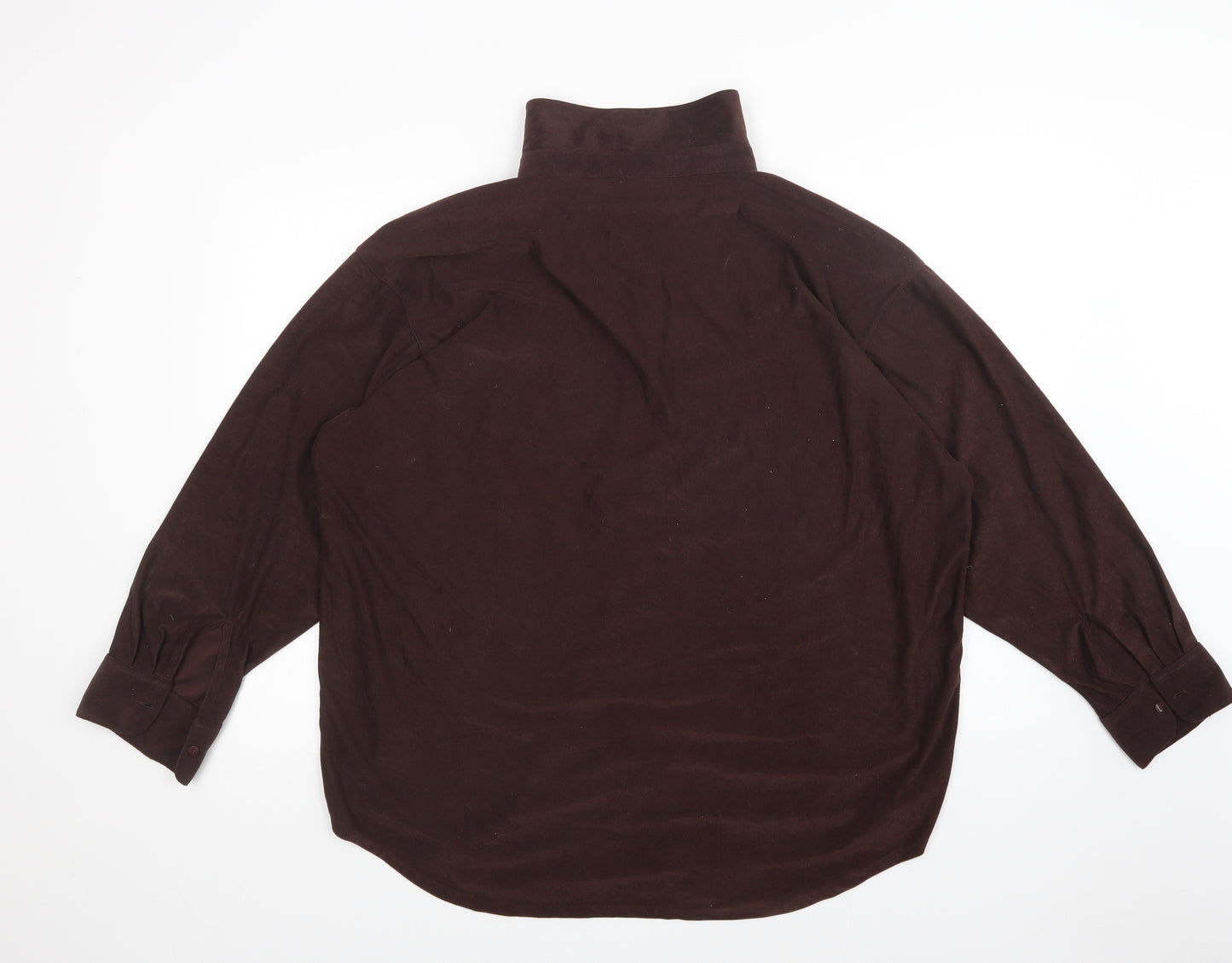 essence Womens Brown   Basic Button-Up Size 22
