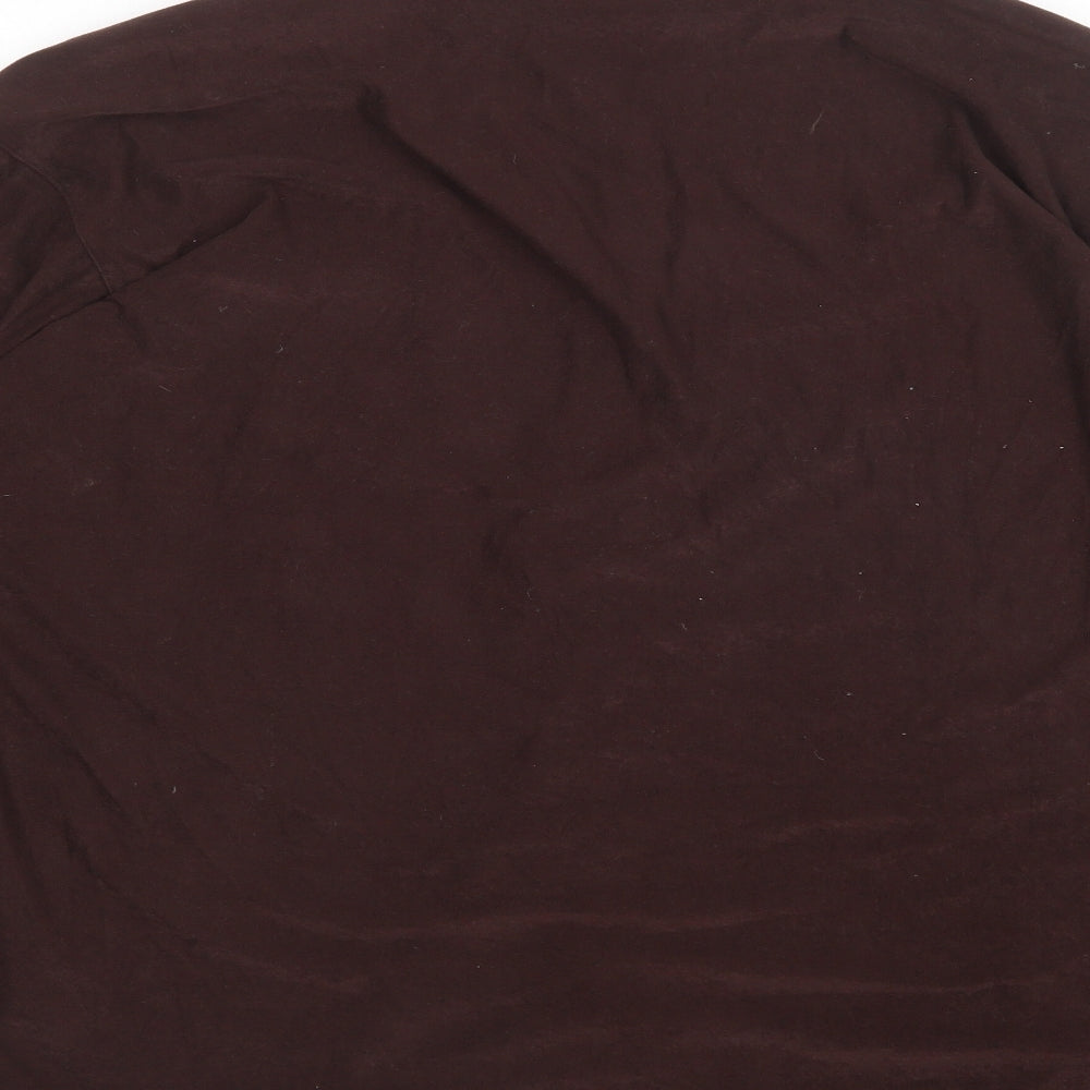 essence Womens Brown   Basic Button-Up Size 22