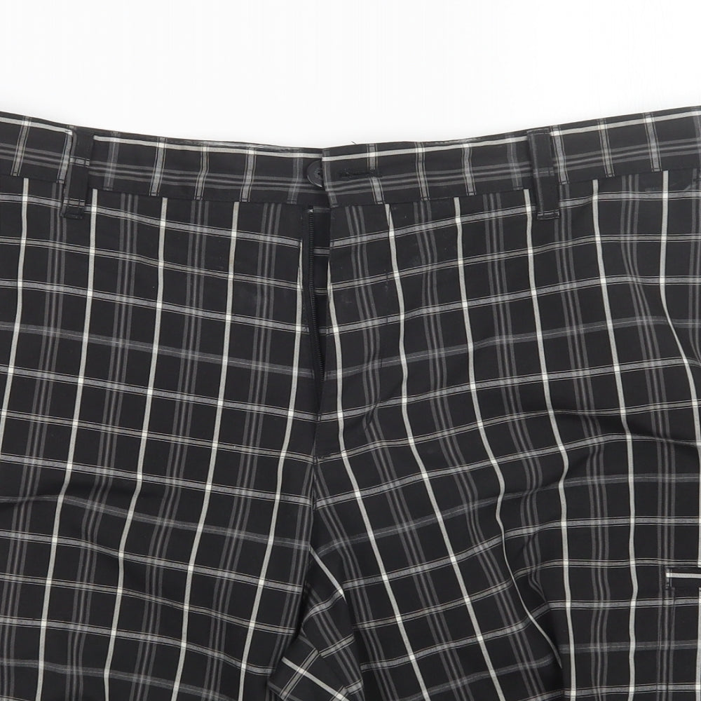 adidas Mens Black Check  Chino Shorts Size 36